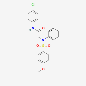 molecular formula C22H21ClN2O4S B3647231 N-(4-CHLOROPHENYL)-2-(N-PHENYL4-ETHOXYBENZENESULFONAMIDO)ACETAMIDE 