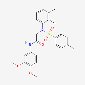 molecular formula C25H28N2O5S B3647249 N~1~-(3,4-dimethoxyphenyl)-N~2~-(2,3-dimethylphenyl)-N~2~-[(4-methylphenyl)sulfonyl]glycinamide 