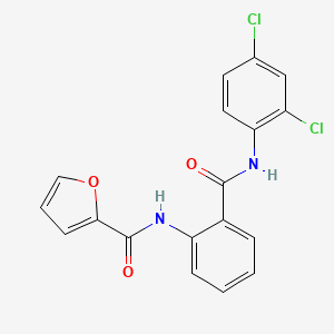 molecular formula C18H12Cl2N2O3 B3647291 N-[2-[(2,4-dichlorophenyl)carbamoyl]phenyl]furan-2-carboxamide 