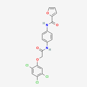 molecular formula C19H13Cl3N2O4 B3647432 N-(4-{[2-(2,4,5-trichlorophenoxy)acetyl]amino}phenyl)-2-furamide 