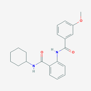 molecular formula C21H24N2O3 B3647441 N-cyclohexyl-2-{[(3-methoxyphenyl)carbonyl]amino}benzamide 