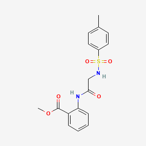 molecular formula C17H18N2O5S B3647639 Methyl 2-[[2-[(4-methylphenyl)sulfonylamino]acetyl]amino]benzoate 