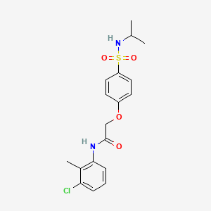 molecular formula C18H21ClN2O4S B3647710 N-(3-chloro-2-methylphenyl)-2-[4-(propan-2-ylsulfamoyl)phenoxy]acetamide 