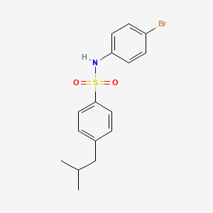 molecular formula C16H18BrNO2S B3647803 N-(4-bromophenyl)-4-isobutylbenzenesulfonamide 