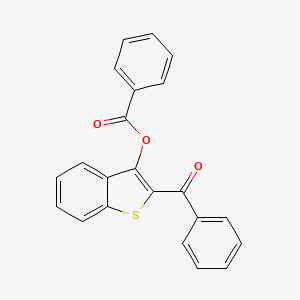 molecular formula C22H14O3S B3647837 2-BENZOYL-1-BENZOTHIOPHEN-3-YL BENZOATE 