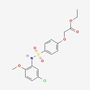 molecular formula C17H18ClNO6S B3647861 Ethyl 2-[4-[(5-chloro-2-methoxyphenyl)sulfamoyl]phenoxy]acetate 