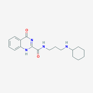 molecular formula C18H24N4O2 B364802 N-[3-(cyclohexylamino)propyl]-4-oxo-3,4-dihydroquinazoline-2-carboxamide CAS No. 954346-80-6