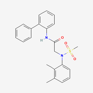 molecular formula C23H24N2O3S B3648023 N~1~-2-biphenylyl-N~2~-(2,3-dimethylphenyl)-N~2~-(methylsulfonyl)glycinamide 