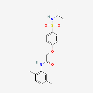 molecular formula C19H24N2O4S B3648048 N-(2,5-dimethylphenyl)-2-{4-[(isopropylamino)sulfonyl]phenoxy}acetamide 