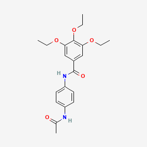 molecular formula C21H26N2O5 B3648072 N-[4-(acetylamino)phenyl]-3,4,5-triethoxybenzamide 
