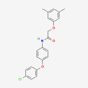 molecular formula C22H20ClNO3 B3648086 N-[4-(4-chlorophenoxy)phenyl]-2-(3,5-dimethylphenoxy)acetamide 