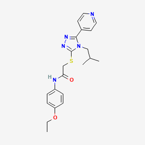 molecular formula C21H25N5O2S B3648092 N-(4-ethoxyphenyl)-2-{[4-isobutyl-5-(4-pyridinyl)-4H-1,2,4-triazol-3-yl]thio}acetamide 
