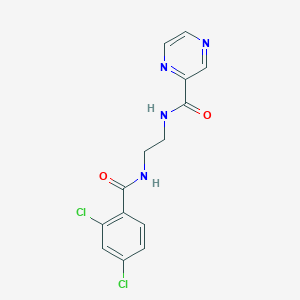 molecular formula C14H12Cl2N4O2 B364810 N-[2-[(2,4-dichlorobenzoyl)amino]ethyl]pyrazine-2-carboxamide CAS No. 879029-51-3