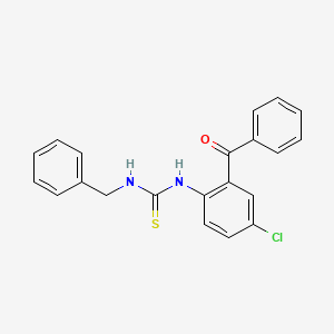 molecular formula C21H17ClN2OS B3648139 N-(2-benzoyl-4-chlorophenyl)-N'-benzylthiourea 