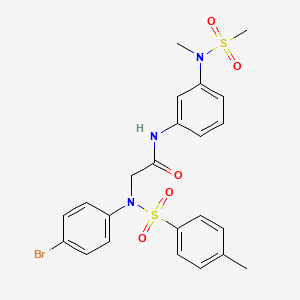 molecular formula C23H24BrN3O5S2 B3648294 N~2~-(4-bromophenyl)-N~1~-{3-[methyl(methylsulfonyl)amino]phenyl}-N~2~-[(4-methylphenyl)sulfonyl]glycinamide 