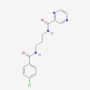 N-[3-[(4-chlorobenzoyl)amino]propyl]pyrazine-2-carboxamide