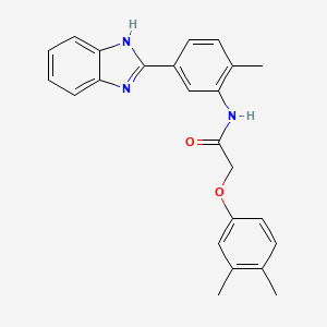 molecular formula C24H23N3O2 B3648386 N-[5-(1H-1,3-BENZODIAZOL-2-YL)-2-METHYLPHENYL]-2-(3,4-DIMETHYLPHENOXY)ACETAMIDE 