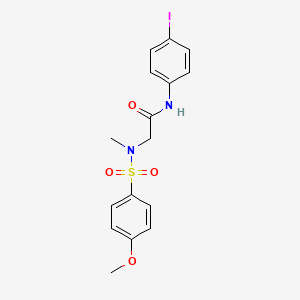 molecular formula C16H17IN2O4S B3648530 N-(4-iodophenyl)-N~2~-[(4-methoxyphenyl)sulfonyl]-N~2~-methylglycinamide 
