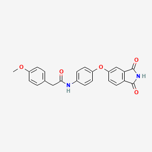 molecular formula C23H18N2O5 B3648583 N-{4-[(1,3-dioxo-2,3-dihydro-1H-isoindol-5-yl)oxy]phenyl}-2-(4-methoxyphenyl)acetamide 