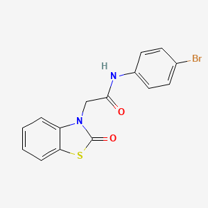 molecular formula C15H11BrN2O2S B3648721 N-(4-bromophenyl)-2-(2-oxo-1,3-benzothiazol-3(2H)-yl)acetamide 