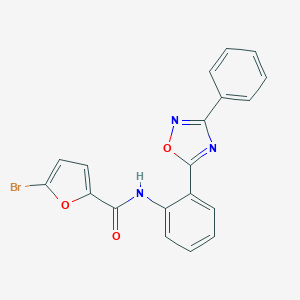 molecular formula C19H12BrN3O3 B364915 5-bromo-N-[2-(3-phenyl-1,2,4-oxadiazol-5-yl)phenyl]-2-furamide CAS No. 924833-52-3
