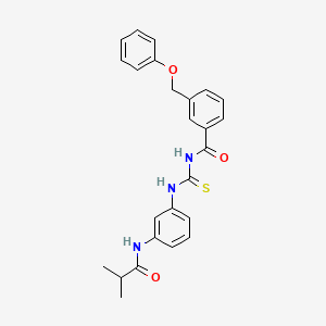 molecular formula C25H25N3O3S B3649200 N-({[3-(isobutyrylamino)phenyl]amino}carbonothioyl)-3-(phenoxymethyl)benzamide 