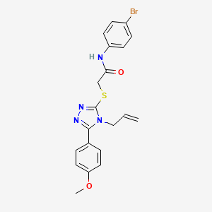 molecular formula C20H19BrN4O2S B3649222 N-(4-bromophenyl)-2-{[5-(4-methoxyphenyl)-4-(prop-2-en-1-yl)-4H-1,2,4-triazol-3-yl]sulfanyl}acetamide 