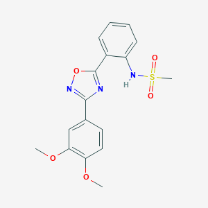 molecular formula C17H17N3O5S B364928 N-[2-[3-(3,4-dimethoxyphenyl)-1,2,4-oxadiazol-5-yl]phenyl]methanesulfonamide CAS No. 902020-83-1