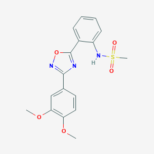 N-[2-[3-(3,4-dimethoxyphenyl)-1,2,4-oxadiazol-5-yl]phenyl]methanesulfonamide