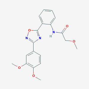 molecular formula C19H19N3O5 B364929 N-{2-[3-(3,4-dimethoxyphenyl)-1,2,4-oxadiazol-5-yl]phenyl}-2-methoxyacetamide CAS No. 902323-85-7