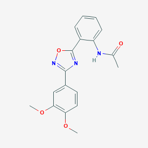 molecular formula C18H17N3O4 B364931 N-{2-[3-(3,4-dimethoxyphenyl)-1,2,4-oxadiazol-5-yl]phenyl}acetamide CAS No. 902018-44-4