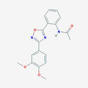 N-[2-[3-(3,4-dimethoxyphenyl)-1,2,4-oxadiazol-5-yl]phenyl]acetamide