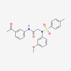 molecular formula C24H24N2O5S B3649322 N~1~-(3-acetylphenyl)-N~2~-(3-methoxyphenyl)-N~2~-[(4-methylphenyl)sulfonyl]glycinamide 