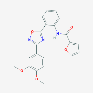 molecular formula C21H17N3O5 B364933 N-[2-[3-(3,4-dimethoxyphenyl)-1,2,4-oxadiazol-5-yl]phenyl]furan-2-carboxamide CAS No. 904514-89-2
