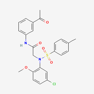 molecular formula C24H23ClN2O5S B3649462 N~1~-(3-acetylphenyl)-N~2~-(5-chloro-2-methoxyphenyl)-N~2~-[(4-methylphenyl)sulfonyl]glycinamide 