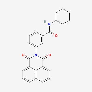 molecular formula C25H22N2O3 B3649469 N-cyclohexyl-3-(1,3-dioxo-1H-benzo[de]isoquinolin-2(3H)-yl)benzamide 