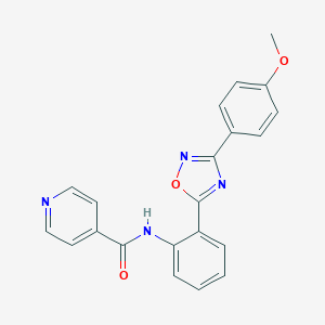 molecular formula C21H16N4O3 B364947 N-[2-[3-(4-methoxyphenyl)-1,2,4-oxadiazol-5-yl]phenyl]pyridine-4-carboxamide CAS No. 902025-54-1