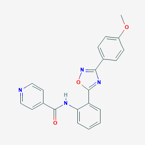N-[2-[3-(4-methoxyphenyl)-1,2,4-oxadiazol-5-yl]phenyl]pyridine-4-carboxamide