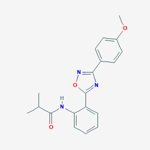 molecular formula C19H19N3O3 B364965 N-{2-[3-(4-methoxyphenyl)-1,2,4-oxadiazol-5-yl]phenyl}-2-methylpropanamide CAS No. 902019-18-5