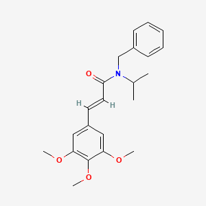 molecular formula C22H27NO4 B3649779 N-benzyl-N-isopropyl-3-(3,4,5-trimethoxyphenyl)acrylamide 