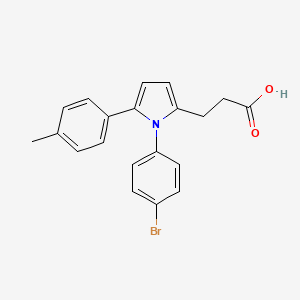 molecular formula C20H18BrNO2 B3649847 3-[1-(4-bromophenyl)-5-(4-methylphenyl)-1H-pyrrol-2-yl]propanoic acid 