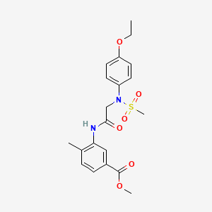 molecular formula C20H24N2O6S B3649894 methyl 3-{[N-(4-ethoxyphenyl)-N-(methylsulfonyl)glycyl]amino}-4-methylbenzoate 