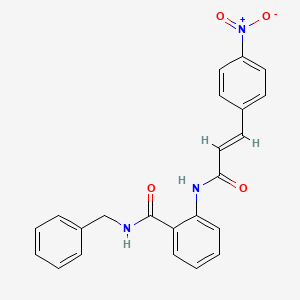 molecular formula C23H19N3O4 B3649956 N-benzyl-2-{[3-(4-nitrophenyl)acryloyl]amino}benzamide 