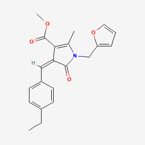 molecular formula C21H21NO4 B3649964 methyl 4-(4-ethylbenzylidene)-1-(2-furylmethyl)-2-methyl-5-oxo-4,5-dihydro-1H-pyrrole-3-carboxylate 