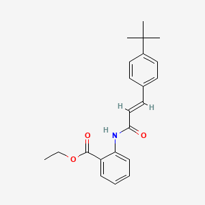 molecular formula C22H25NO3 B3649970 ethyl 2-{[3-(4-tert-butylphenyl)acryloyl]amino}benzoate 