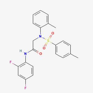 molecular formula C22H20F2N2O3S B3650040 N~1~-(2,4-difluorophenyl)-N~2~-(2-methylphenyl)-N~2~-[(4-methylphenyl)sulfonyl]glycinamide 
