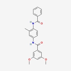 molecular formula C23H22N2O4 B3650244 N-(4-benzamido-3-methylphenyl)-3,5-dimethoxybenzamide 