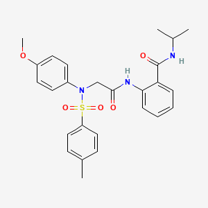 molecular formula C26H29N3O5S B3650291 N-isopropyl-2-({N-(4-methoxyphenyl)-N-[(4-methylphenyl)sulfonyl]glycyl}amino)benzamide 