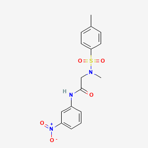 molecular formula C16H17N3O5S B3650398 N~2~-methyl-N~2~-[(4-methylphenyl)sulfonyl]-N-(3-nitrophenyl)glycinamide 