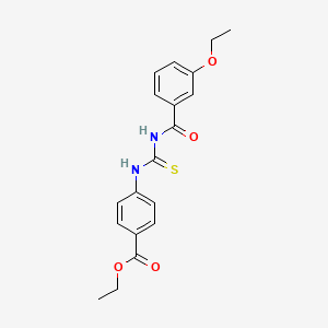 molecular formula C19H20N2O4S B3650718 Ethyl 4-({[(3-ethoxyphenyl)carbonyl]carbamothioyl}amino)benzoate 